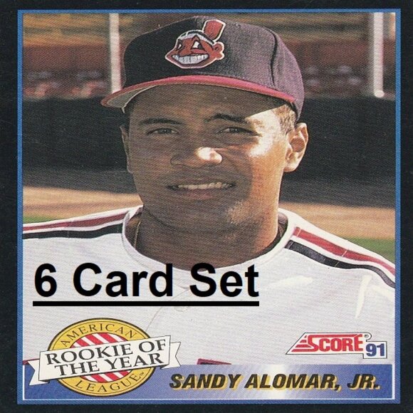 Sandy Alomar MLB Card Collection - 6 Cleveland Indians MLB Cards - Picture 1 of 7